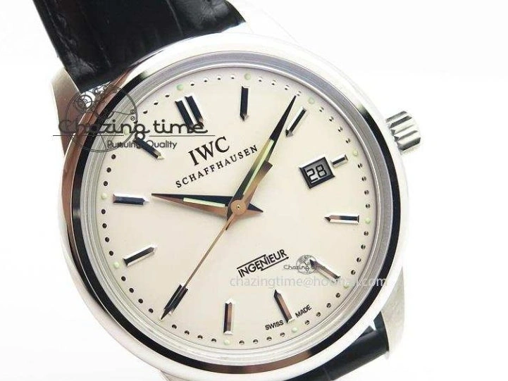 MIROTIME 0105 RelaxedFit Ingeniuer St.Laurens SS White Dial MKF 1:1 V2 Best Edition On Black Leather Strap A 7355